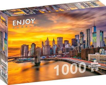 New York City Skyline at Dusk Puzzel (1000 stukjes)