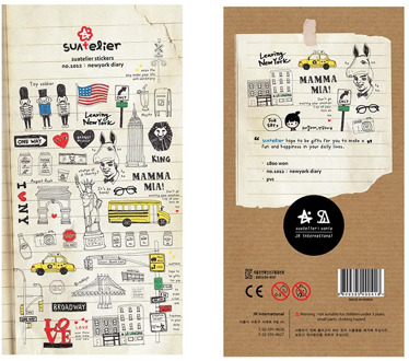 New York Corner Sonia Journal Decorative Stationery Stickers Scrapbooking DIY Diary Album Stick Label