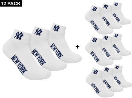 New York Yankees 12-Pack Quarter Socks - 12 Paar Sokken Wit - 43 - 46