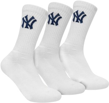 New York Yankees 3-Pack Crew Socks - Crew Sokken Wit - 39 - 42