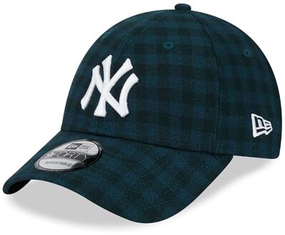 New York Yankees Flannel 9Forty Cap Senior donkergroen - wit - 1-SIZE