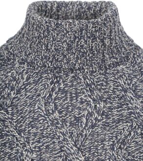 New Zealand Auckland NZA Coltrui Eli Cable Melange Navy Blauw - L,XL,XXL