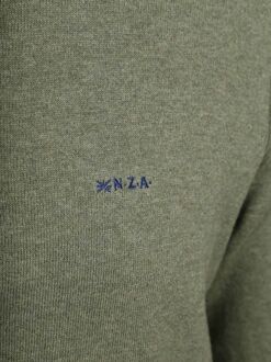 New Zealand Auckland NZA Half Zip Trui Akar Melange Army Groen - 3XL,L,M,XL,XXL