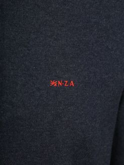 New Zealand Auckland NZA Half Zip Trui Akar Melange Navy Donkerblauw - L,XL,XXL