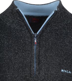 New Zealand Auckland NZA Half Zip Trui Christopher Melange Navy Blauw - 3XL,XL