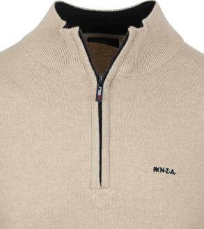 New Zealand Auckland NZA Half Zip Trui Christopher Melange Sand Beige - 3XL