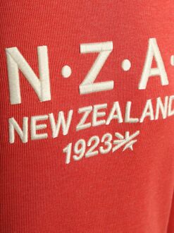 New Zealand Auckland NZA Hoodie French Rib Garment Washed Red Rood - 3XL,L,M,XL,XXL