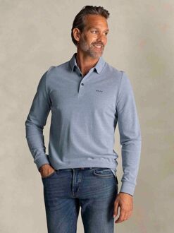 New Zealand Auckland NZA Longsleeve Polo Hamton Piqué Blauw - 3XL,L,M,XL,XXL