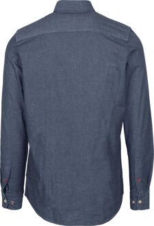 New Zealand Auckland NZA Overhemd James Twill Navy Donkerblauw - M