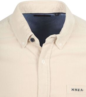 New Zealand Auckland NZA Overhemd Omar Fine Corduroy Ecru Wit - 3XL