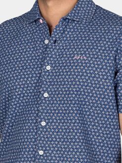 New Zealand Auckland NZA Overhemd Short Sleeve Jake Blauw