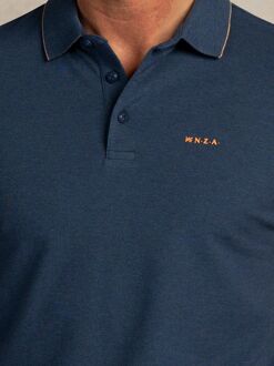 New Zealand Auckland NZA Polo Henley Piqué Navy Sky Donkerblauw - 3XL,L,M,XL,XXL