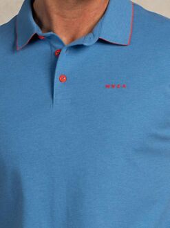 New Zealand Auckland NZA Polo Henley Piqué Sailing Blauw - 3XL,L,M,XL,XXL