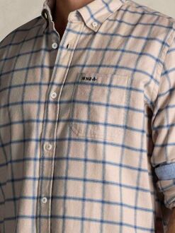 New Zealand Auckland NZA Shirt Armando Flanel Ruit Beige - 3XL