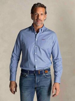 New Zealand Auckland NZA Shirt James Twill Melange Blauw - 3XL,M,XL