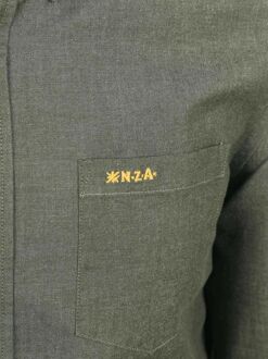 New Zealand Auckland NZA Shirt James Twill Melange Olijfgroen Donkergroen - L,XXL