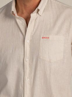New Zealand Auckland NZA Shirt Linnen Blend Beige - 3XL,L,M,XL,XXL