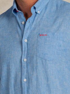 New Zealand Auckland NZA Shirt Linnen Blend Sailing Blauw Lichtblauw - 3XL,L,M,XL,XXL