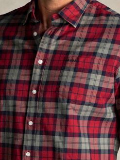 New Zealand Auckland NZA Shirt Marcel Flannel Check Cherry Red Rood - L