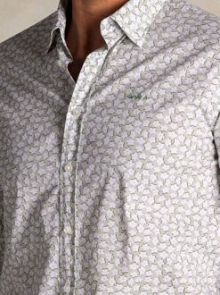 New Zealand Auckland NZA Shirt Oban Poplin Bloemenprint Groen - 3XL,L