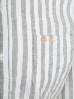 New Zealand Auckland NZA Shirt Picton Linnen Blend Streep Groen - 3XL,L,M,XL,XXL