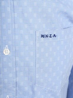 New Zealand Auckland NZA Shirt Tuki Jacquard Print Blauw - 3XL,L,M,XL,XXL