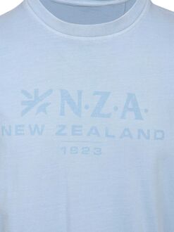 New Zealand Auckland NZA T-shirt Faded Logo Sky Blue Lichtblauw - 3XL,L,M,XL,XXL