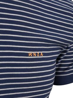 New Zealand Auckland NZA T-shirt Jersey Stripe Navy Sky Blauw - 3XL,L,M,XL,XXL