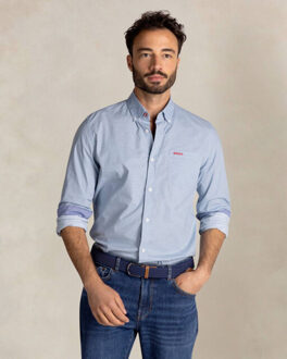 New Zealand Auckland Overhemd lange mouw 25gn564 Blauw - XXL