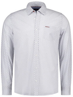 New Zealand Auckland Overhemd lange mouw 25hn563 Ecru - XXL