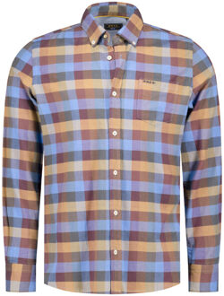 New Zealand Auckland Overhemd lange mouw 25kn530 Blauw - XXL