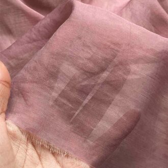 NEW21 High-Class Solid Roze Kleur Zomer Ultra-Dunne Zijde En Linnen Stof Voor Vrouwen Pyjama Shirt