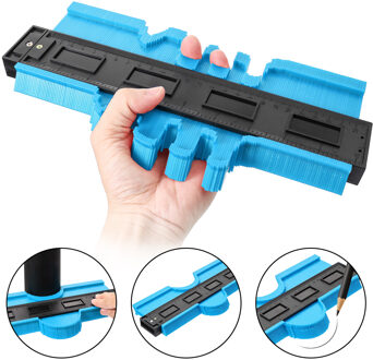 New5/10Inch Contour Gauge Profiel Gauge Betegelen Laminaat Tegels Rand Vormgeven Hout Meet Ruler Abs Contour Gauge Duplicator rood 25cm