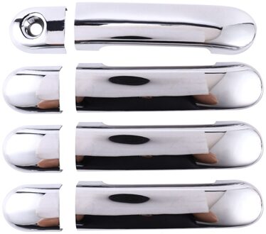 New8PCS Abs Chrome Trim Deurgreep Cover Trim Overlays Voor Nissan Tiida 2007 Livina 2007
