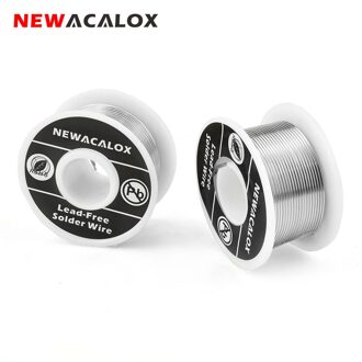 Newacalox 2 Stks/set 1 Mm Lassen Ijzerdraad Reel 100G/3.5 Oz Tin Lood Lijn Flux 2.0% zilver Soldeer 55*29 Mm Voor Solderen