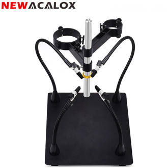 NEWACALOX Multifunctional Hot Air Gun Frame with Third Helping Hand for 878D 858 Soldering Station Repair Welding BGA PCB Chips