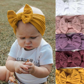 Newborn Baby Coronet Girl Headdress Hair Accessories Solid Headbands For Children Hair Bands Bow Headwears Headband On The Head