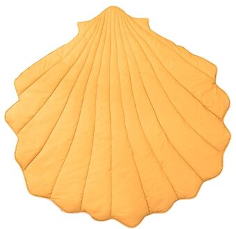Newborn Baby Cotton Crawling Carpet Blanket Shell Shape Crawling Play Mat Rug N7ME geel