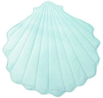 Newborn Baby Cotton Crawling Carpet Blanket Shell Shape Crawling Play Mat Rug N7ME groen