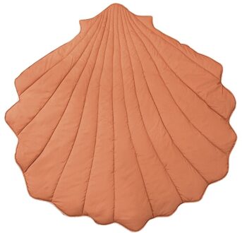 Newborn Baby Cotton Crawling Carpet Blanket Shell Shape Crawling Play Mat Rug N7ME Oranje