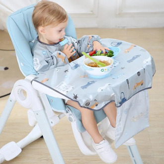 Newborn Baby Eating Bib Eating Artifact Bib Tray Anti-dirty Integrated Dining Table Pad Dining Chair Gown Independent Eating