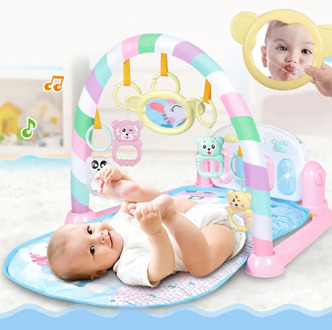 Newborn Baby Hanging Animal Piano Music Rattles Mat Carpet Educational Toy