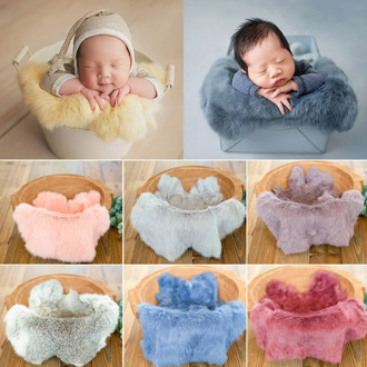 newborn baby photography blanket infant children photo shoot props accessories rabbit fur blanket for newborn photography