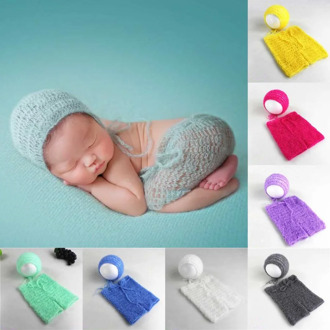 Newborn Baby Photography Props Accessories Hand Crochet Mohair Hat Clothes Baby Photo Accessory Photography Clothing Fotografia