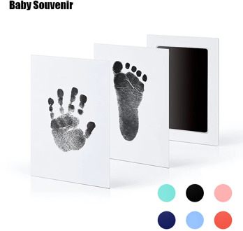 Newborn Baby Souvenir Non-toxic Baby Footprints Handprint No Touch Skin For 0-6 Months Baby Ink Pad Infant Clay Toy Gifts