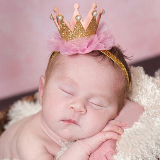 Newborn Crown Headband Gold Princess Crown Baby Girls Cute Hair Band Children Photo Props Infant Kids Hair Accessories 1 Pc