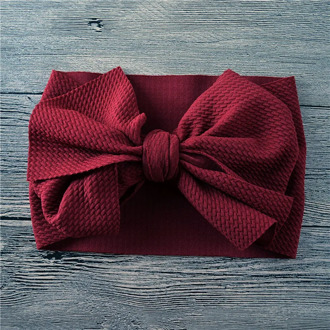 Newborn Large Bow Headwrap One Size Baby Girl Fabric Messy Bow Headband Nylon Headband Infant Hair Bows Turban Bowknot Tie