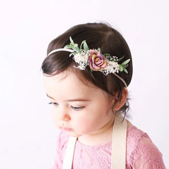 Newborn Nylon Flower Headbands Infant Seaside Headwear Baby Tieback Bunny Headband Girls Flower Crown Eater Bunny Bebes Turban