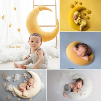 newborn photography accessories baby photo props infant blanket Creative Props Posing Moon Stars Bonnet Hat Studio Shoots