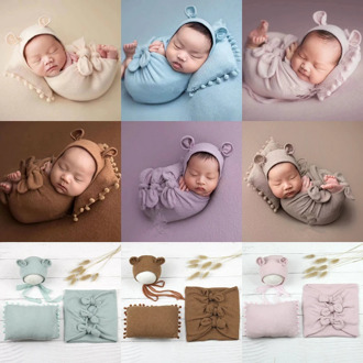 Newborn Photography Clothing Infant Hat+Wrap+Pillow 3Pcs/Set Baby Photo Props Newborn Photography Props Accessories Fotografia